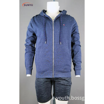 Men's longsleeve sweatjacke with hood